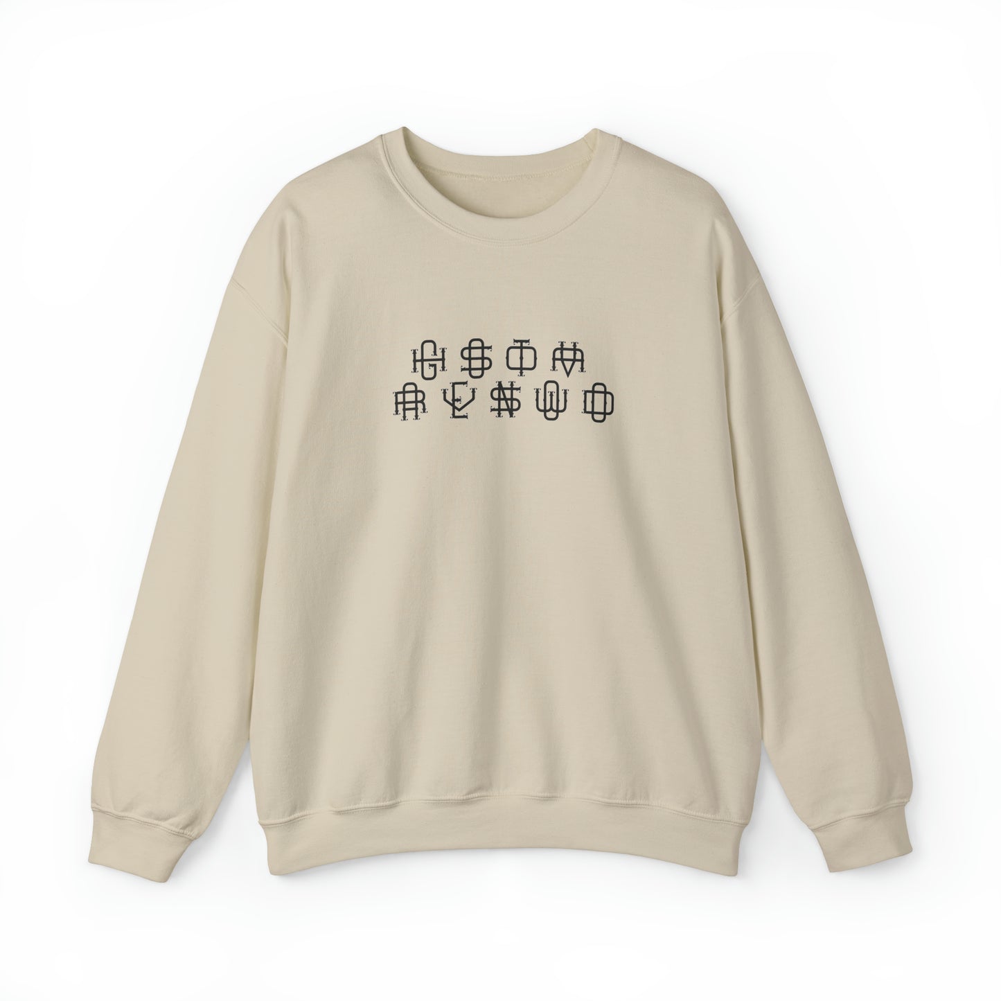 LIGATURE PRINT SWEATSHIRT