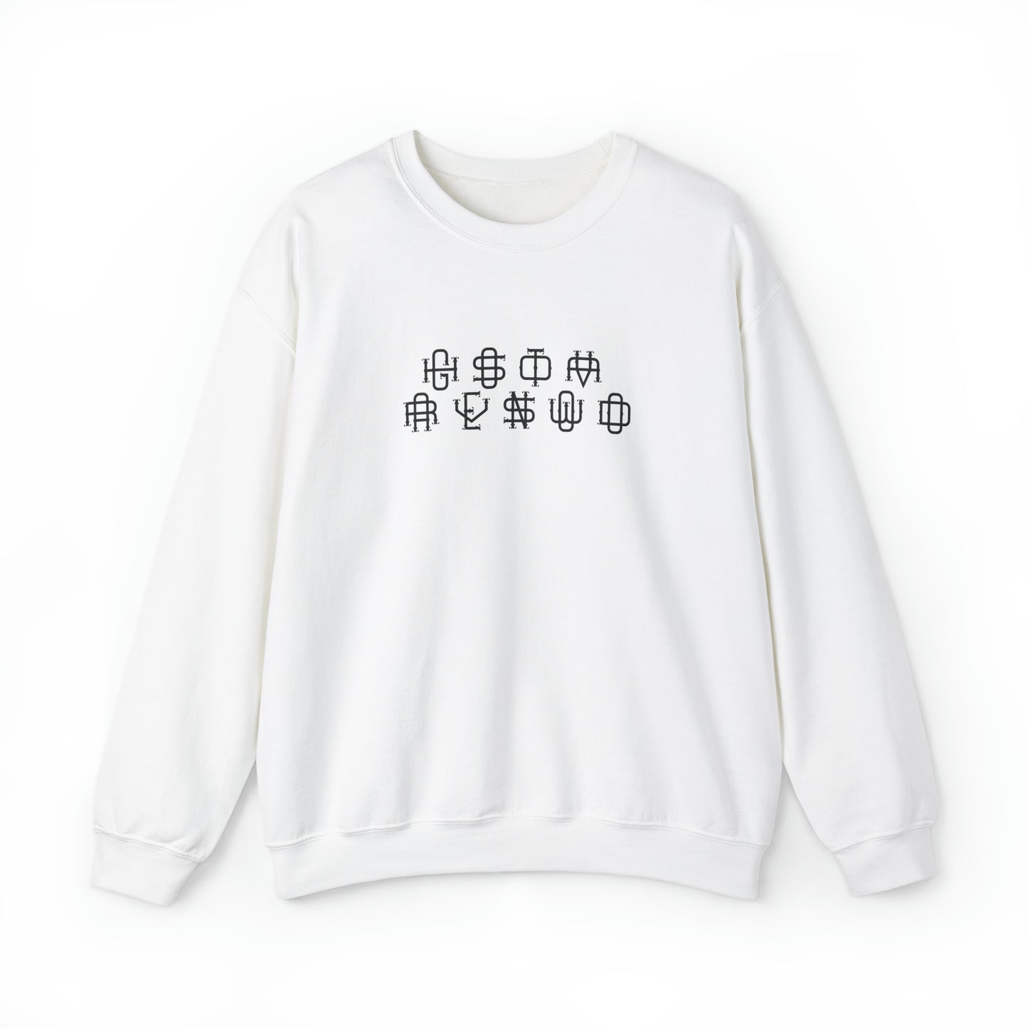 LIGATURE PRINT SWEATSHIRT