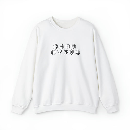 LIGATURE PRINT SWEATSHIRT